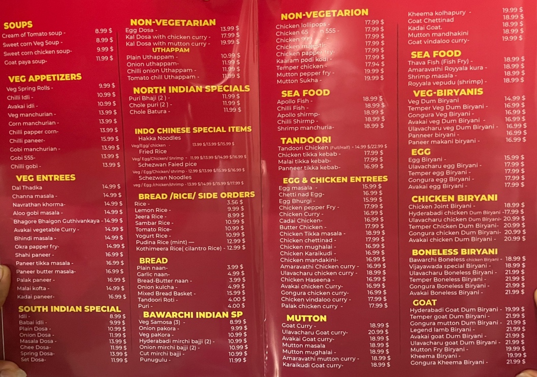Bawarchi Biryani Corner Menu - Image 1